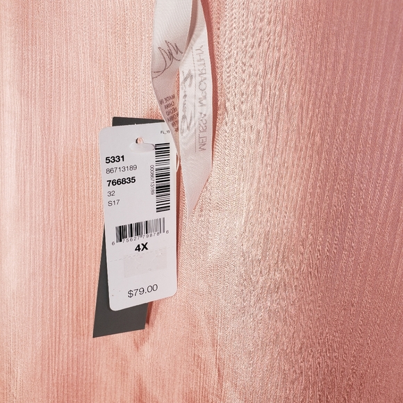 Melissa Mcarthy Coral Flowy Silk Style Top Size 4X - Picture 5 of 5